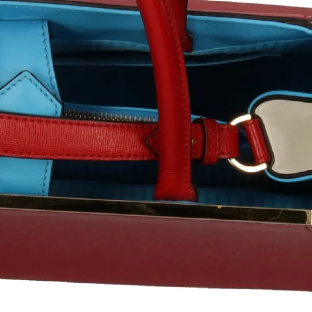 Fendi Vintage Pre-owned Leather shoulder-bags Red Dames