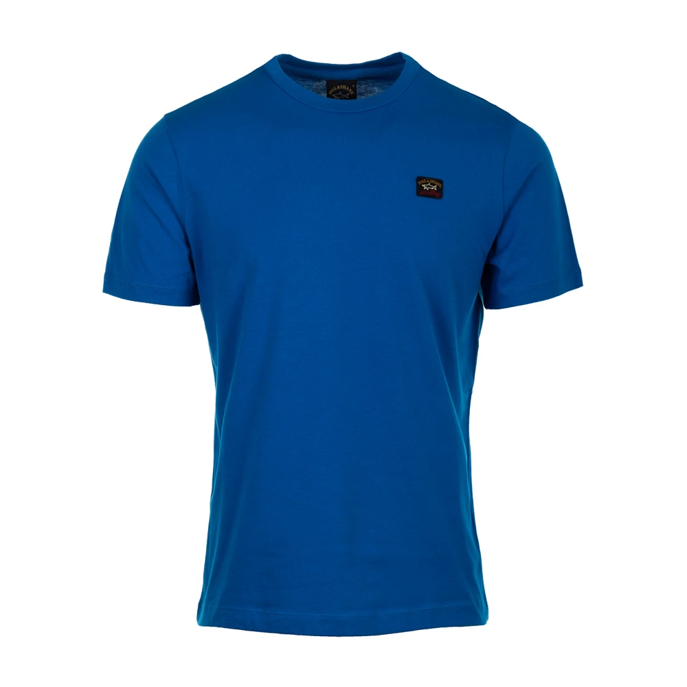 PAUL & SHARK Blauw Katoenen T-shirt en Polo Blue Heren