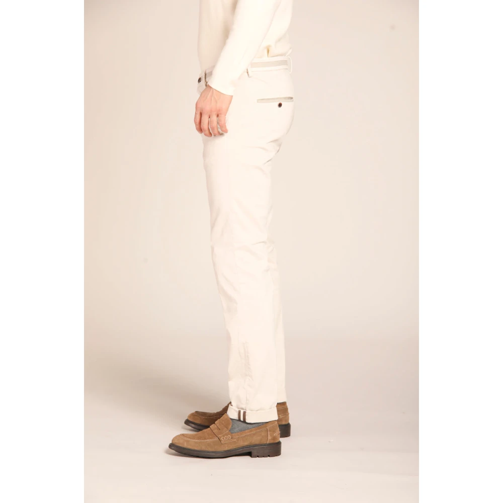 Mason's Slim Fit Gabardine Chino's Stucco Kleur Beige Heren
