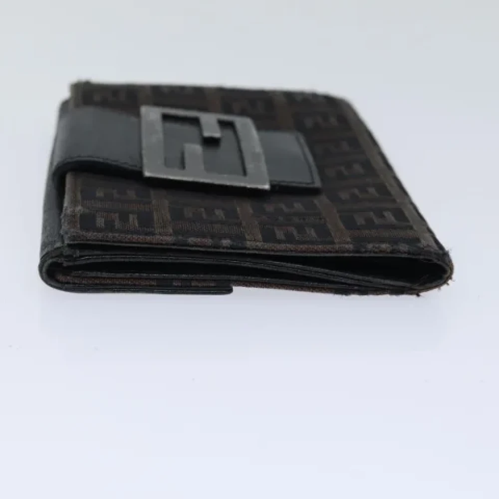 Fendi Vintage Pre-owned Canvas wallets Brown Dames