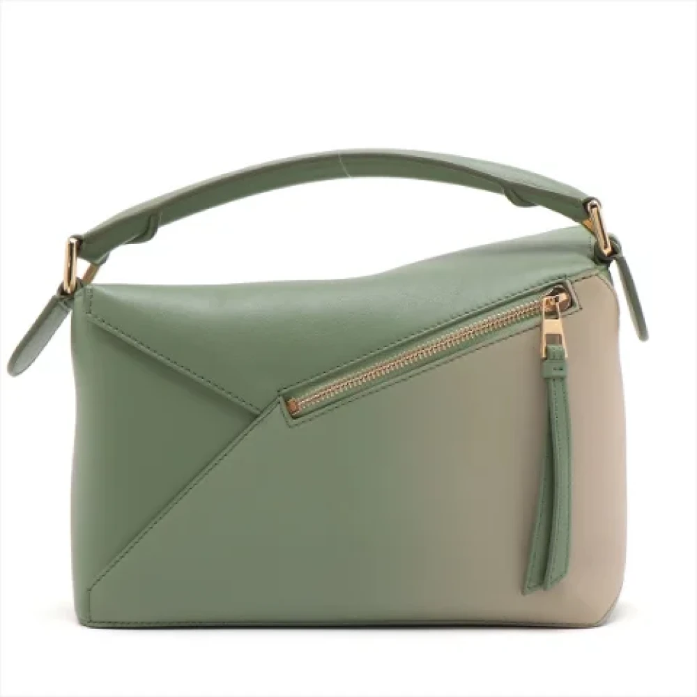 Loewe Pre-owned Leather handbags Green Dames