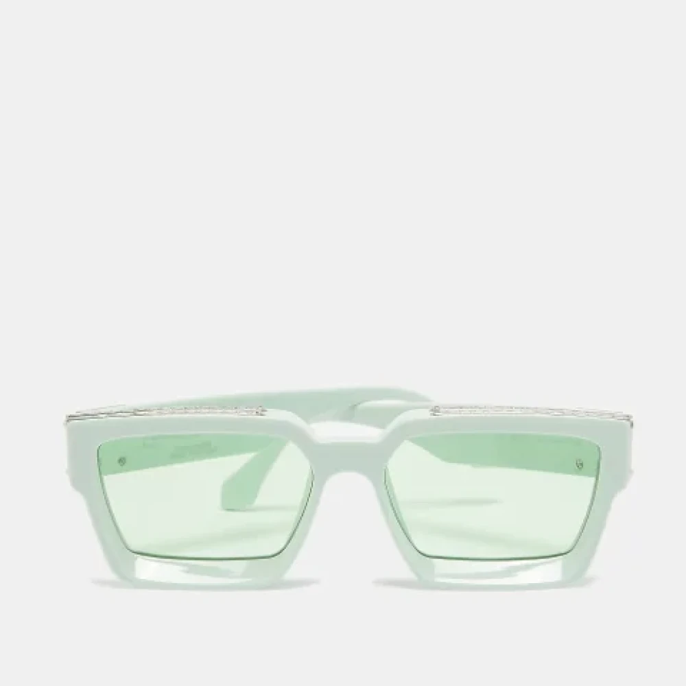 Louis Vuitton Vintage Pre-owned Acetate sunglasses Green Heren