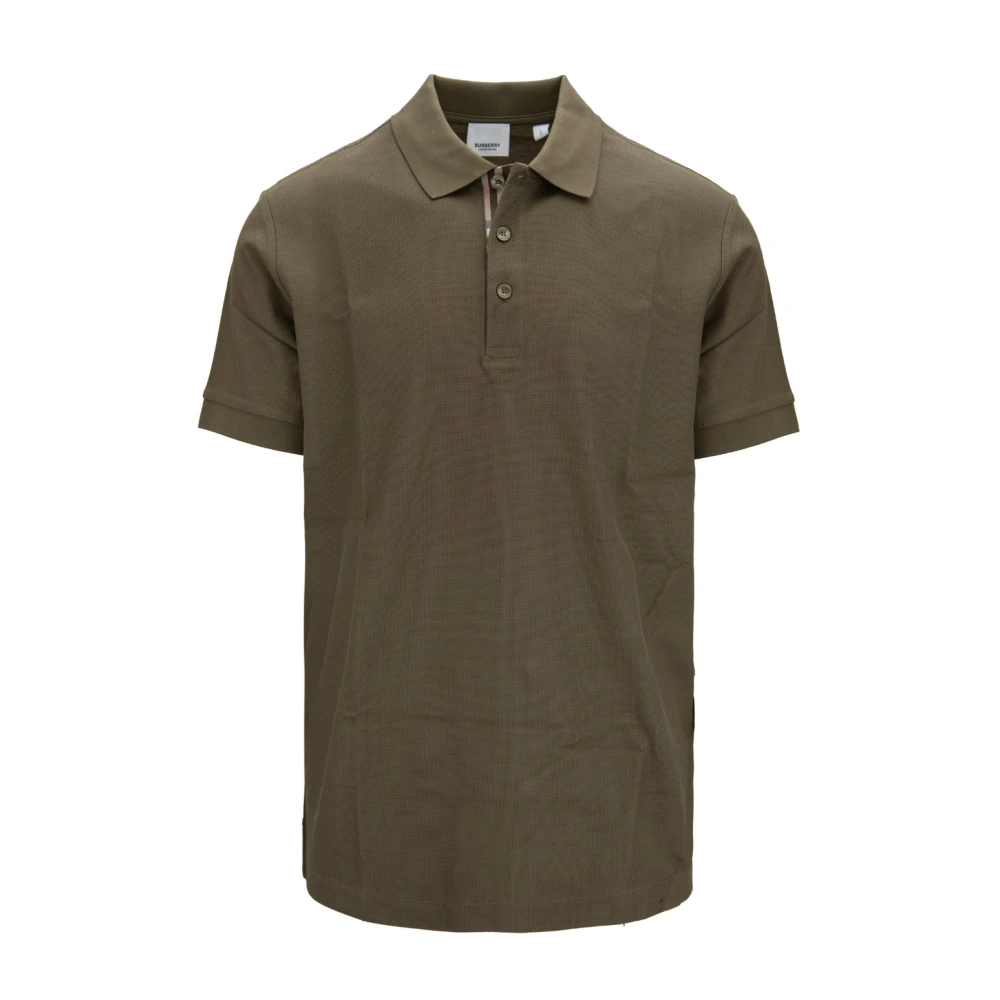 Burberry Men's Green Polo Shirts, Xl, Button Polo Shirt
