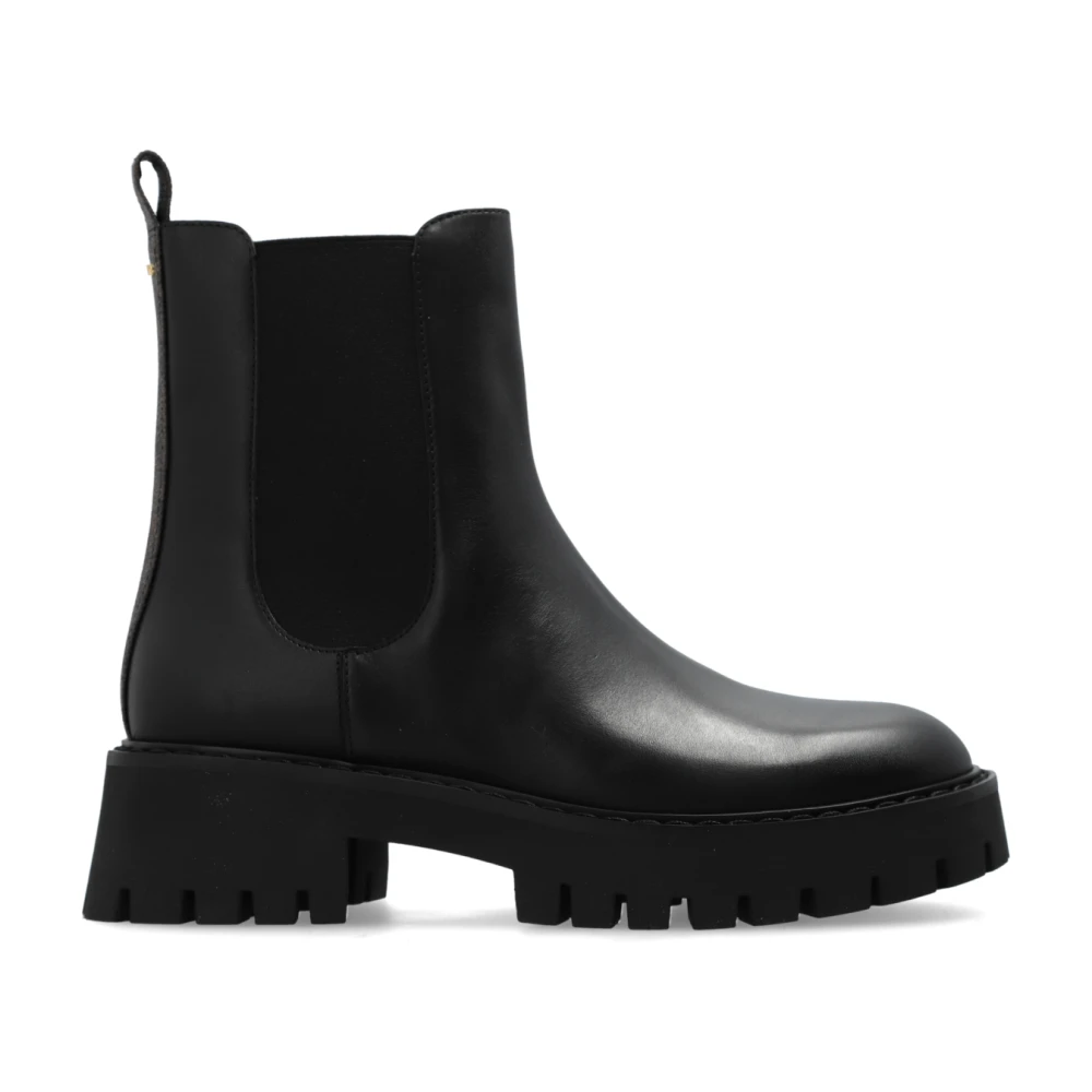 Michael Kors Black Chelsea Boots, Female, 3 Uk, Leather Ankle Boots Asher