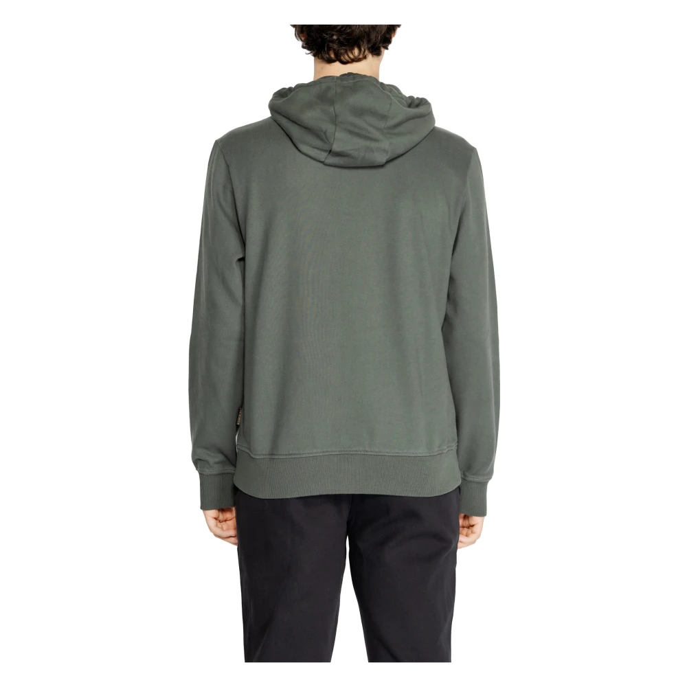 Napapijri Heren Hoodie Herfst Winter Katoen Stretch Green Heren