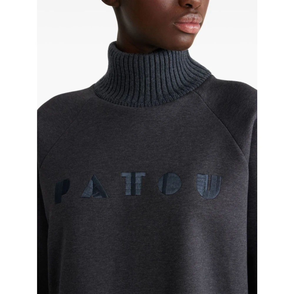 Patou Grijze Trui met Hoge Kraag Gray Dames