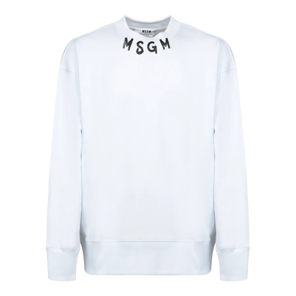 Msgm Witte Sweatshirt voor Mannen Aw24 White Heren