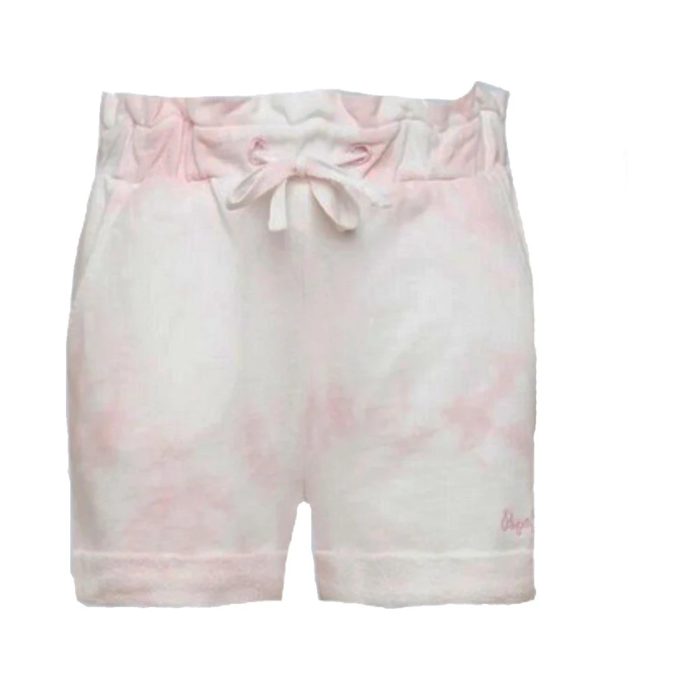 Pepe Jeans Tie Dye Paper Bag Shorts Pink, Flicka