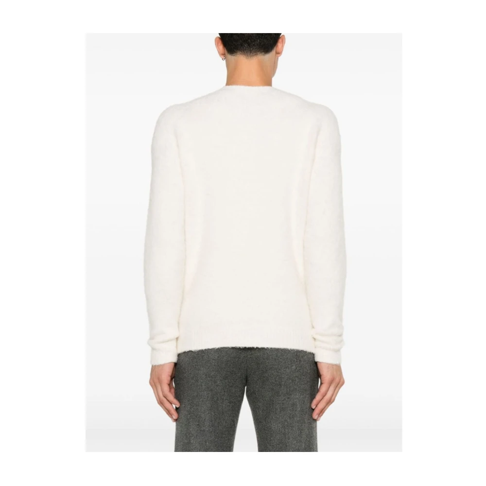 Roberto Collina Gezellige Pullover met Textuurhals Beige Heren