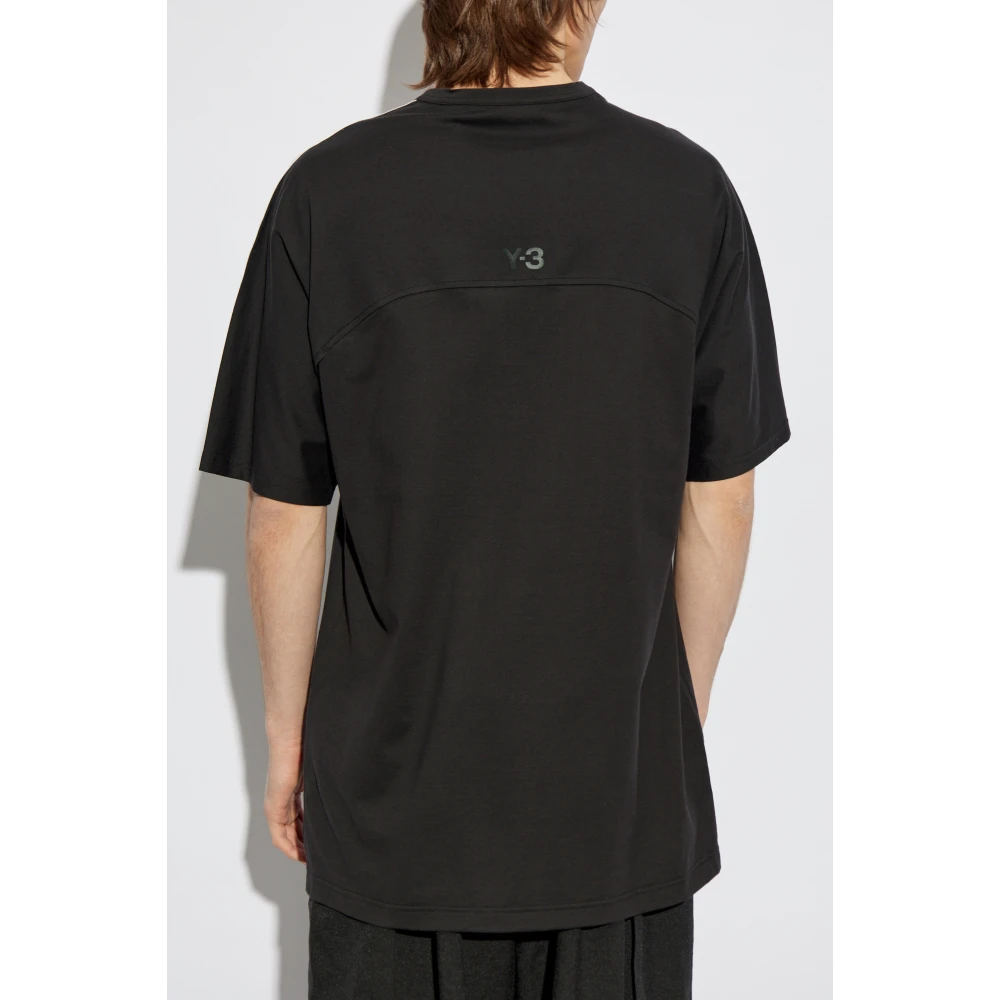Y-3 T-shirt met logo Black Heren