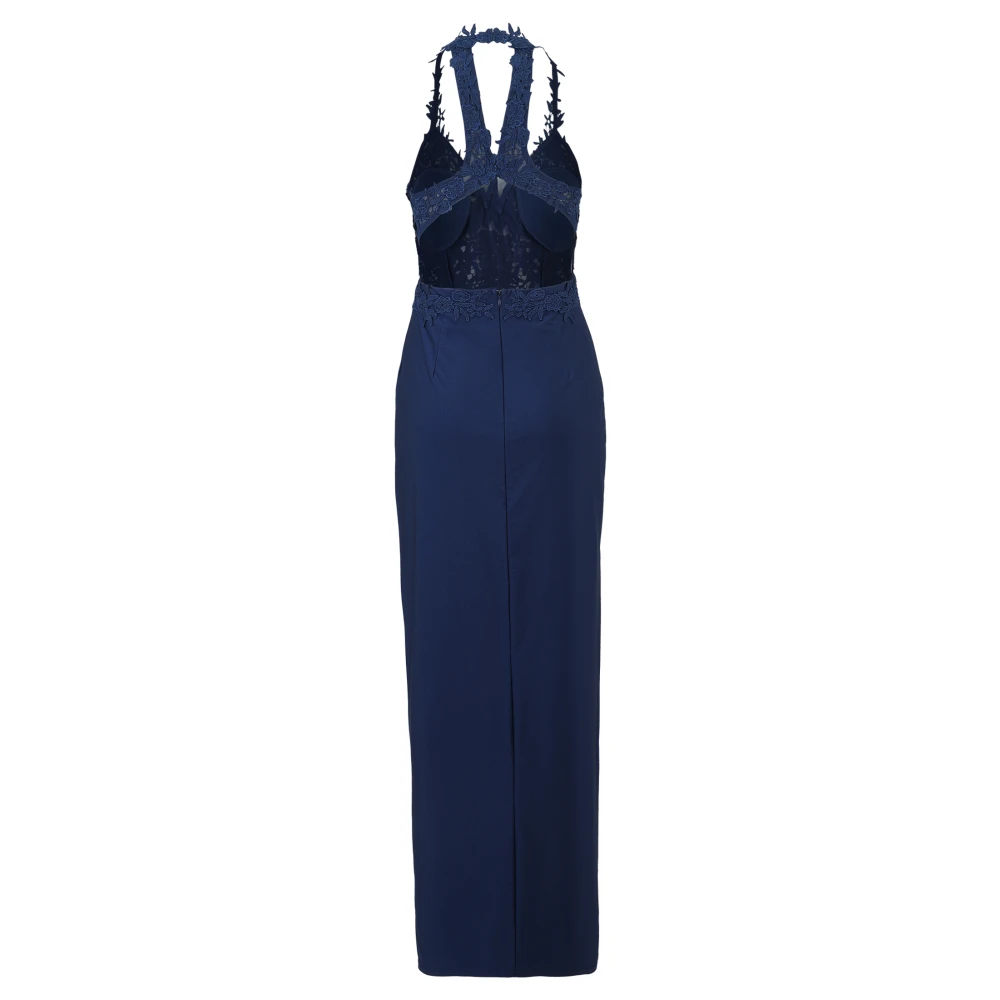 Vera Mont Avondjurk met Strass en Split Blue Dames