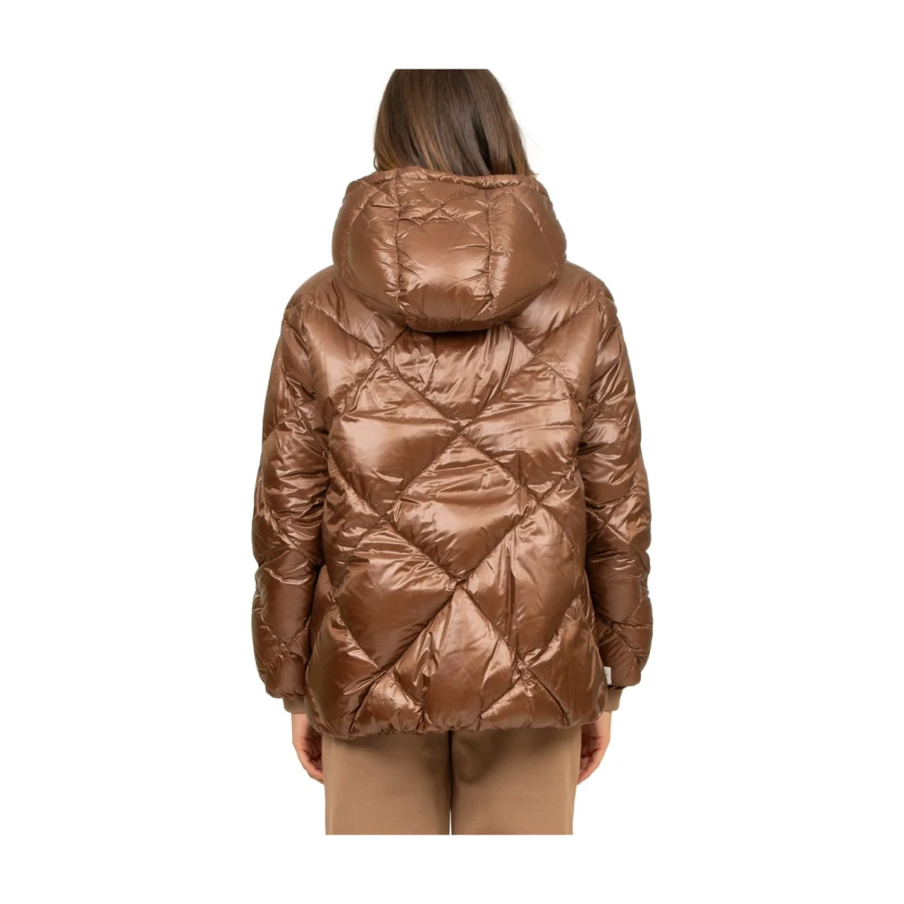 Max Mara Gewatteerde Kameel Donsjas Brown Dames