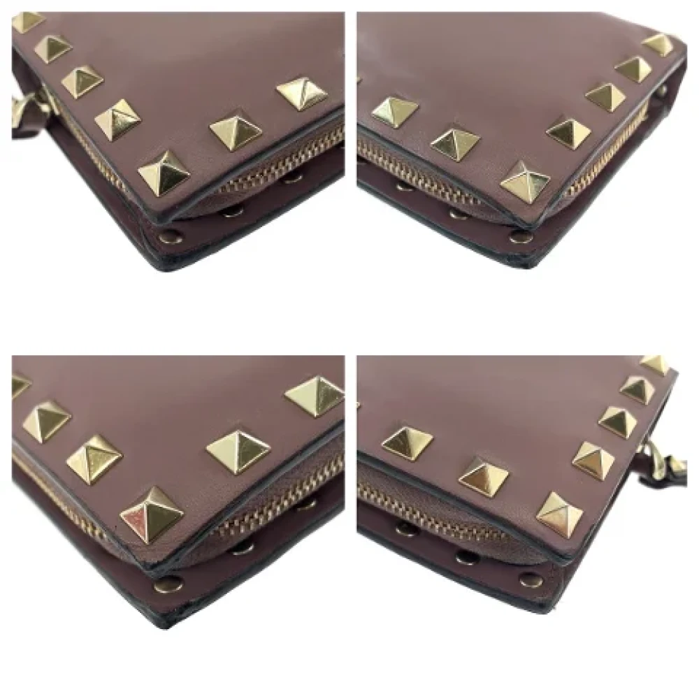 Valentino Vintage Pre-owned Leather wallets Purple Dames
