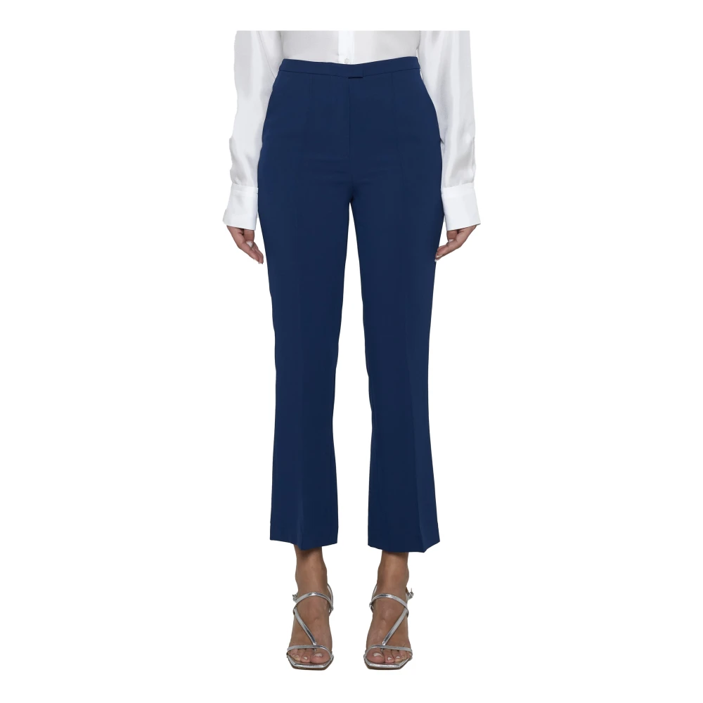 Blanca Vita Elegante Broek met Strikdetail Blue Dames
