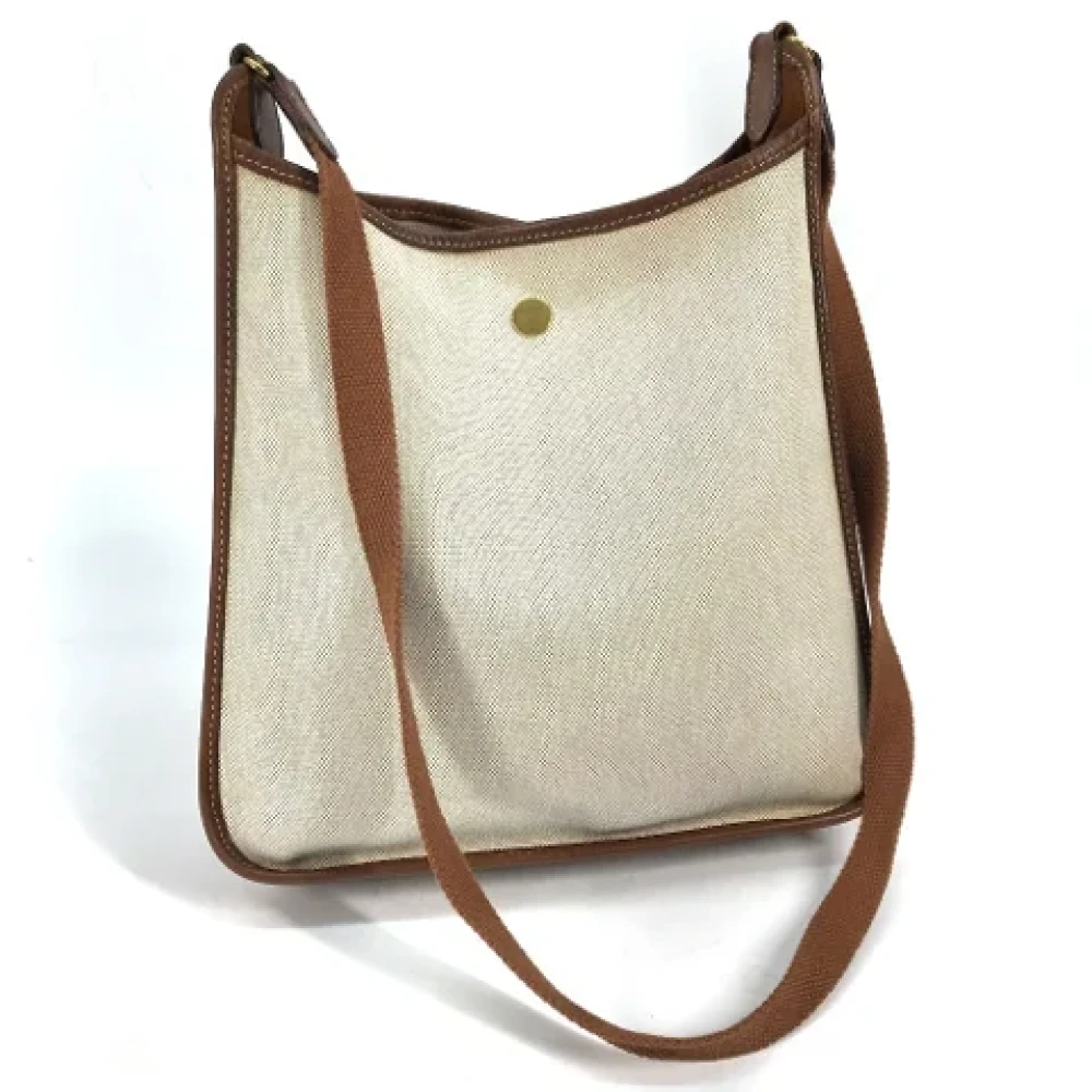 Hermès Vintage Pre-owned Fabric shoulder-bags Beige Dames