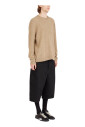 pull-beige-en-laine-coton-a-col-rond
