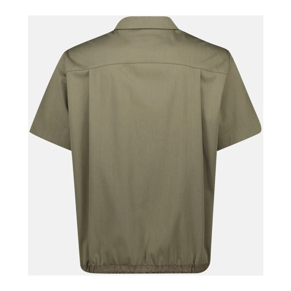 Sacai Groene Zip Polo Lente-Zomer 2025 Green Heren