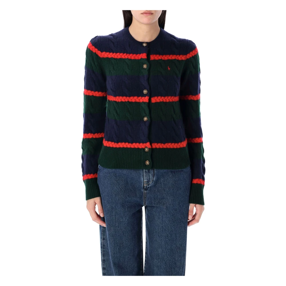 Ralph Lauren Dameskleding Gebreide kleding Groene Multi Streep Aw24 Multicolor Dames