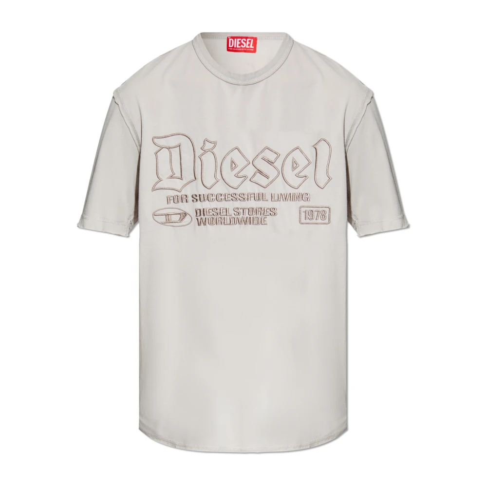 Diesel T-shirt `T-Rawjust` Gray, Herr