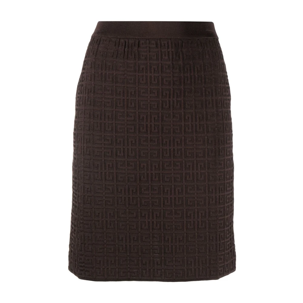 Givenchy 4G Motif Gebreide Rok Brown Dames