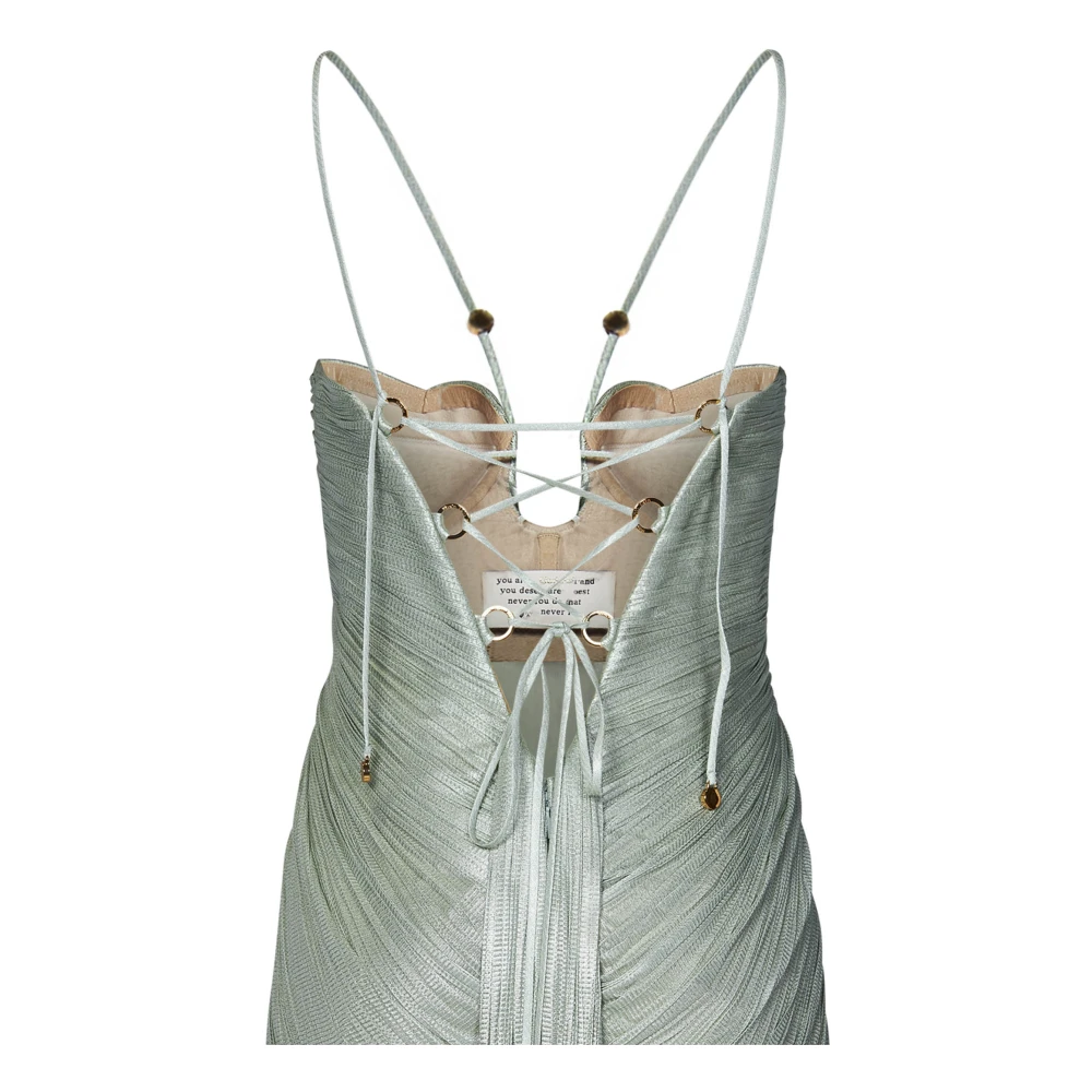 Maria Lucia Hohan Lichtgroene Zijden Tule Jurk Green Dames