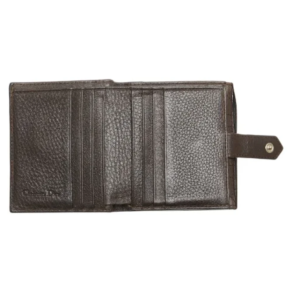 Dior Vintage Pre-owned Leather wallets Brown Dames