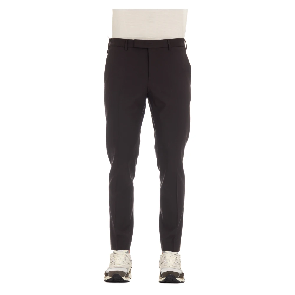 PT Torino Bruine Broek Moderne Pasvorm Brown Heren