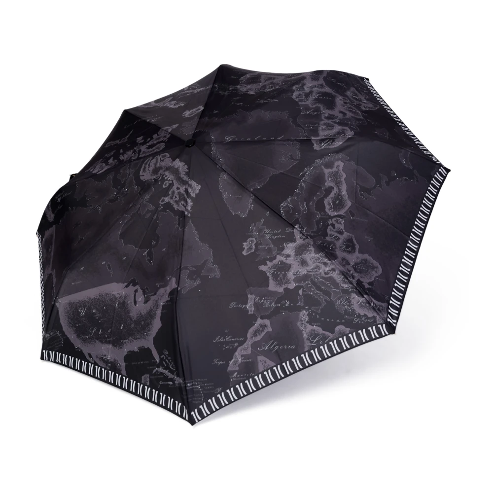 Alviero Martini 1A Classe Black Umbrellas, Female, One Size, Mini Geo Umbrella