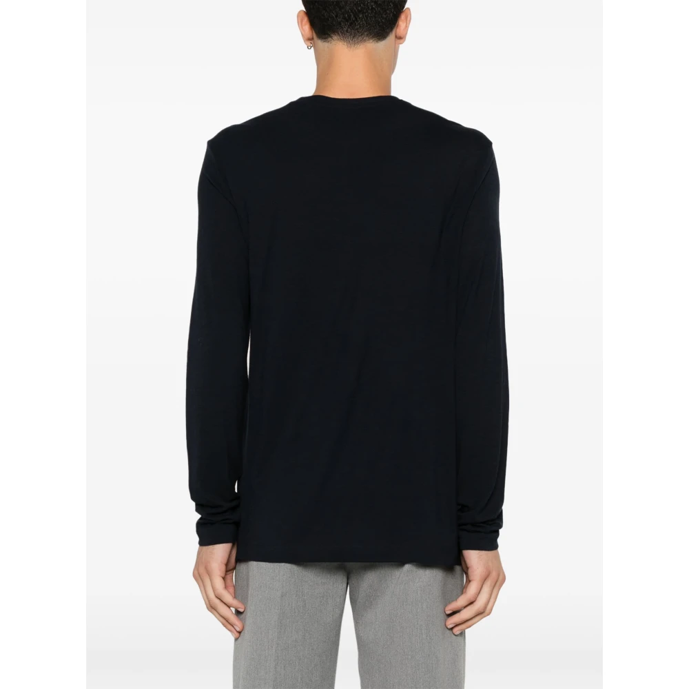 Hugo Boss Gemengd wol T-shirt Regular Fit Blue Heren