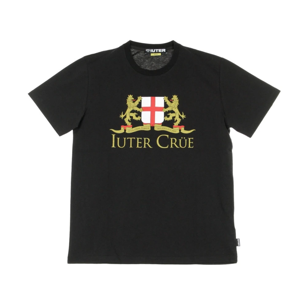 Iuter Zwarte Heren Tee Shirt Black Heren
