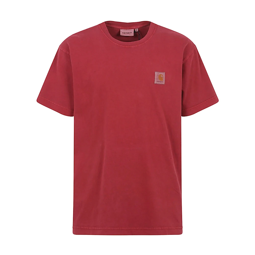 Carhartt WIP Rode Crew Neck T-shirt met Logo Red Heren