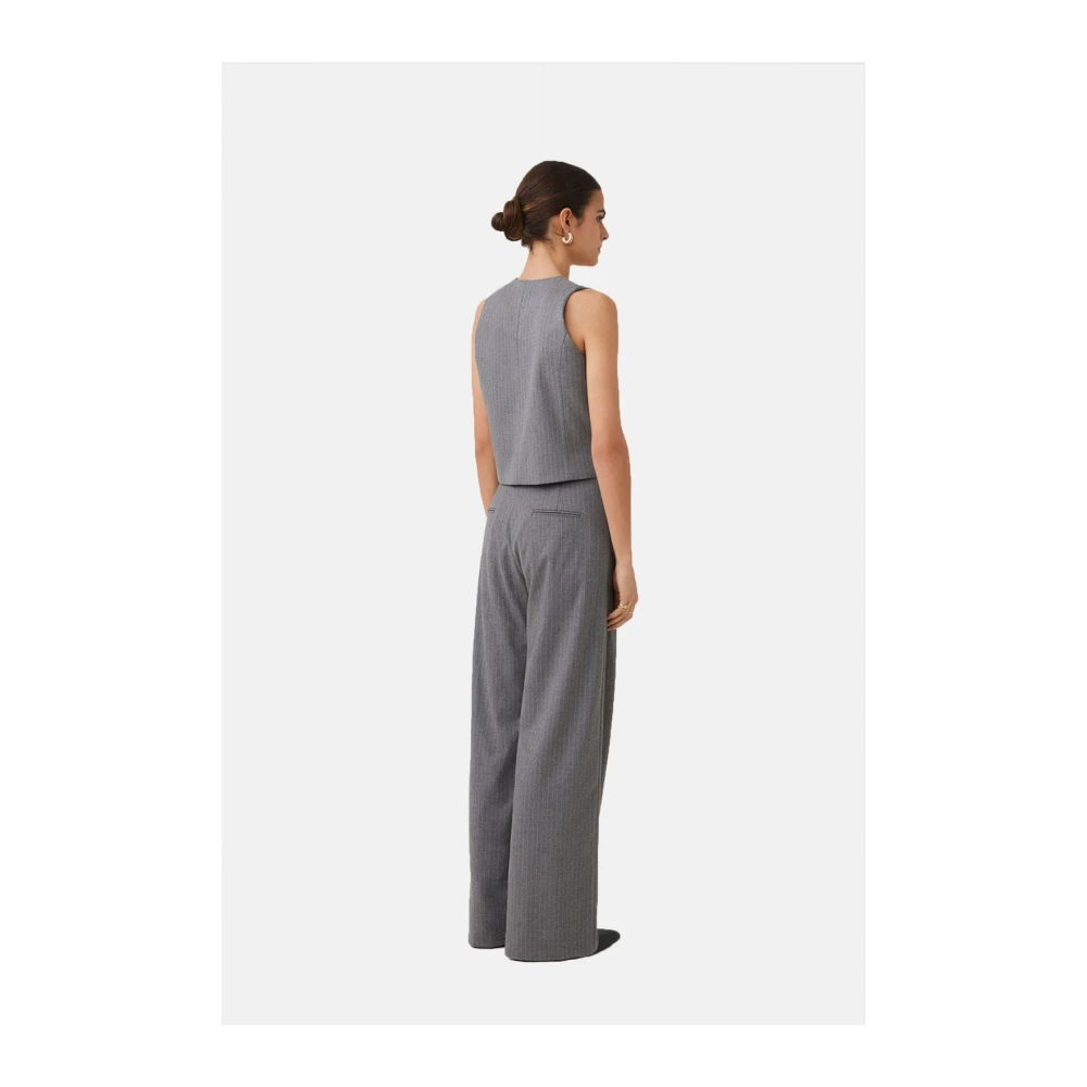 Suncoo Stijlvolle Mouwloze Jas Gray Dames