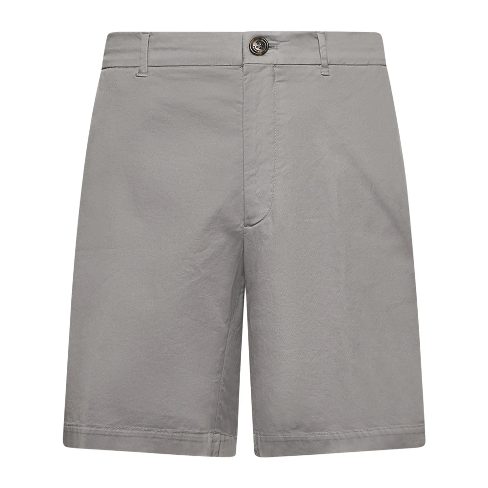 BRUNELLO CUCINELLI Groene Katoenen Gabardine Regular Fit Broek Gray Heren