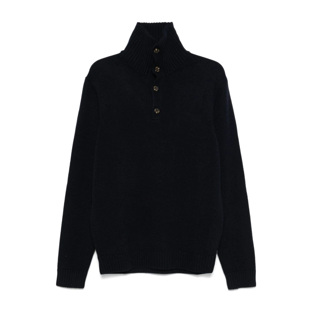 Ecoalf Grof Gebreide Blauwe Trui Blue Heren