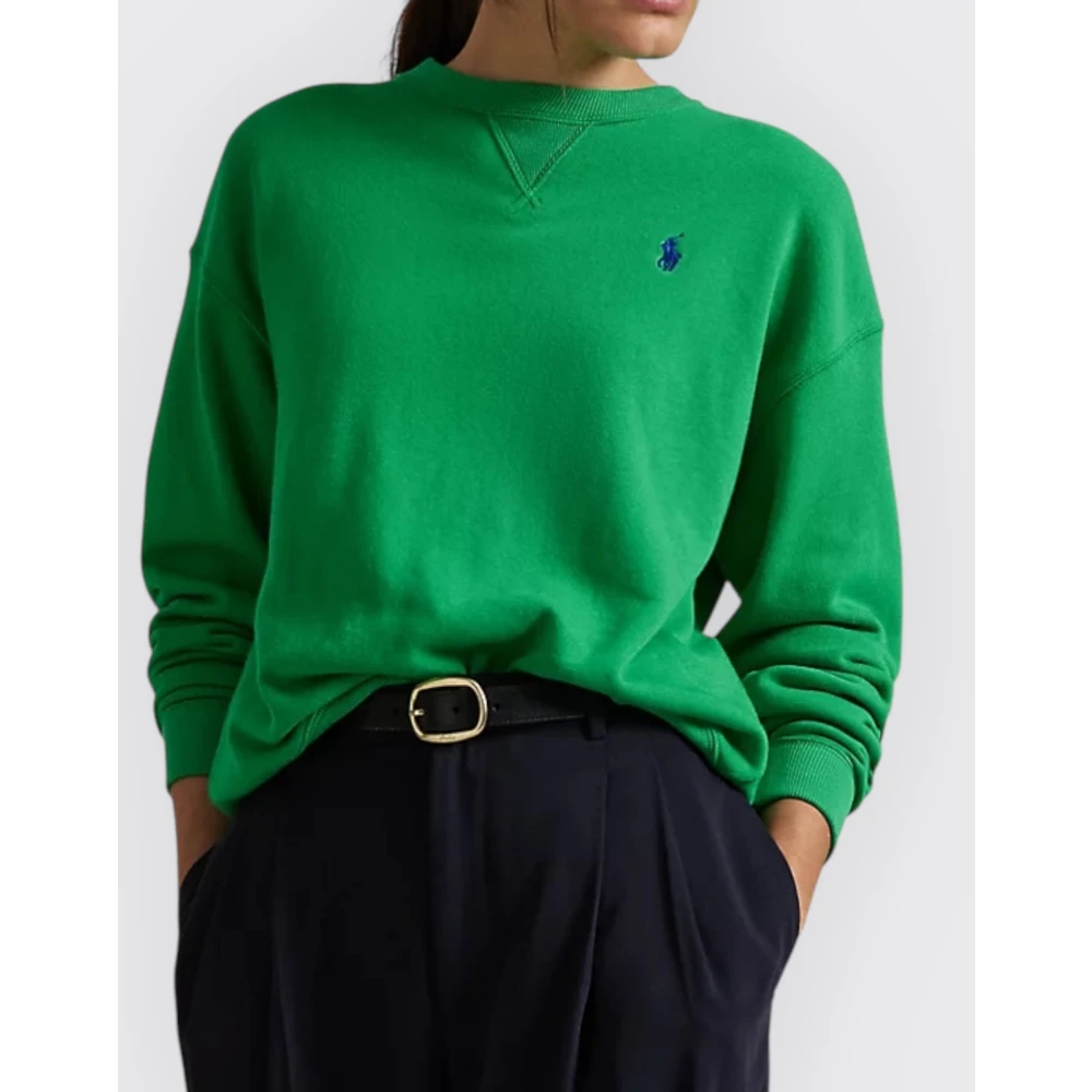 Polo Ralph Lauren Fleece Sweater Ronde Hals Green Dames
