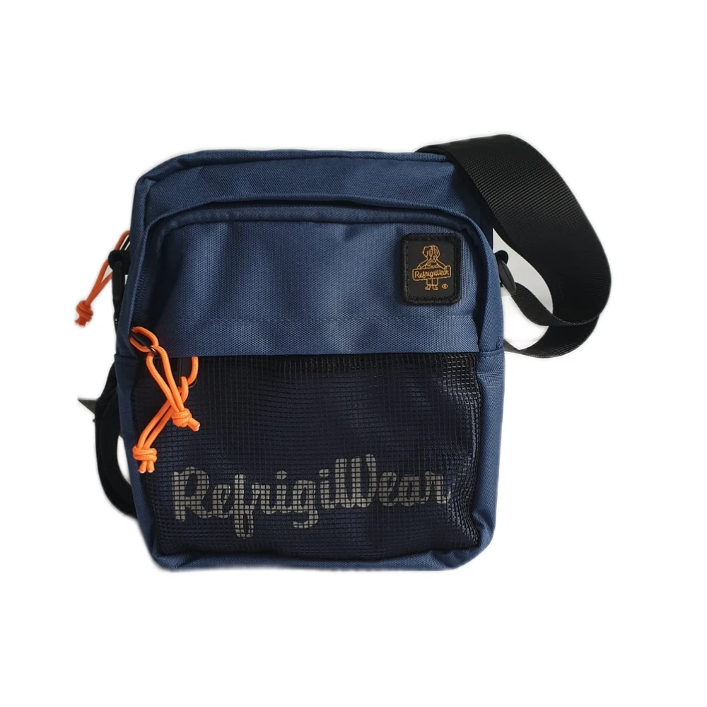 Refrigiwear Men's Blue Cross Body Messenger, One Size, Downtown Shoulder Bag With Double Pocket