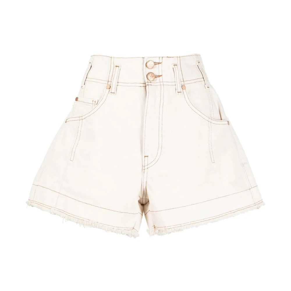 Ulla Johnson Witte Katoenen Casual Shorts White Dames