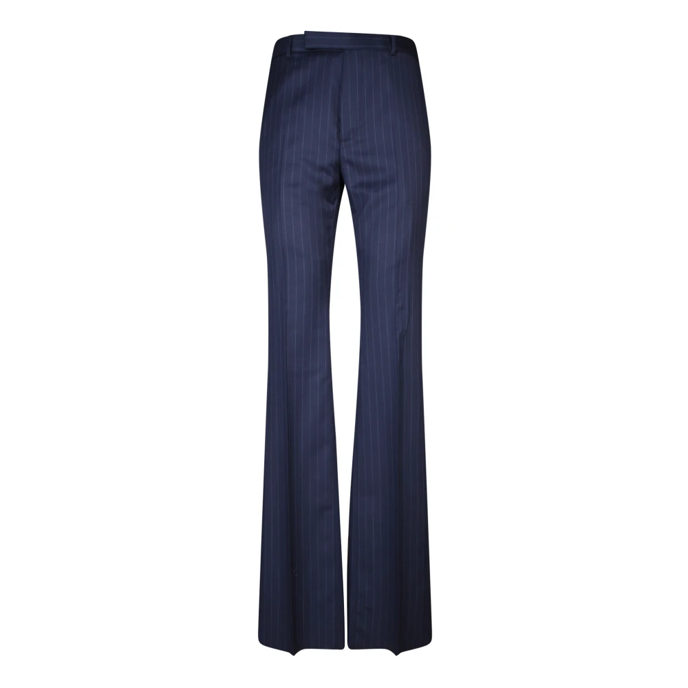 Givenchy Men's Blue Slim Fit Striped Tailored Trousers - Wide Trousers - M - Trousers
