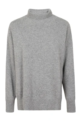 Kashmir Turtlenecktröja med Sidslitsar