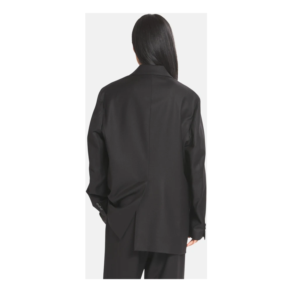 Barena Venezia Wollen Enkellange Jas met Klepzakken Black Dames