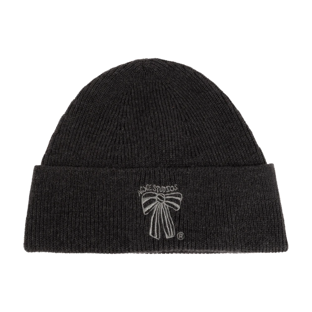 Acne Studios Unisex Gray Merino Wool Beanie - Accessories - One Size - Accessories