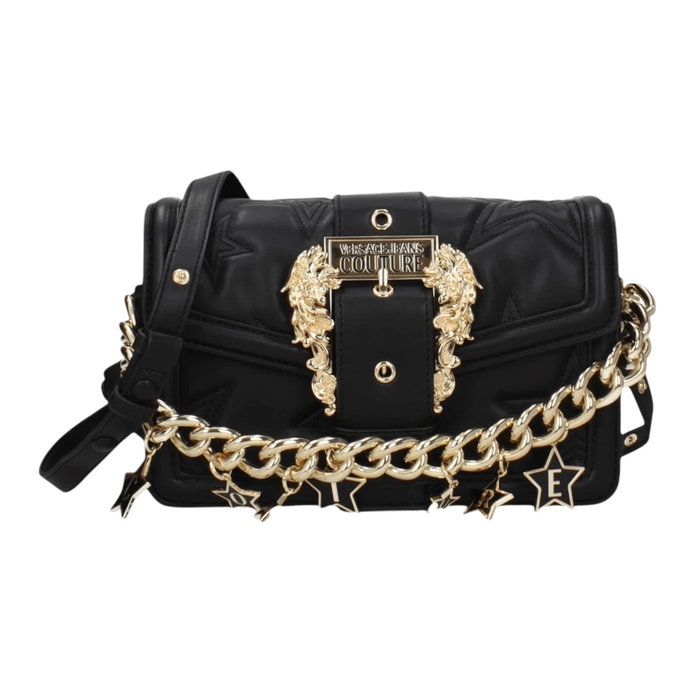 Versace Jeans Couture Zwarte Kunstleren Handtas Black Dames