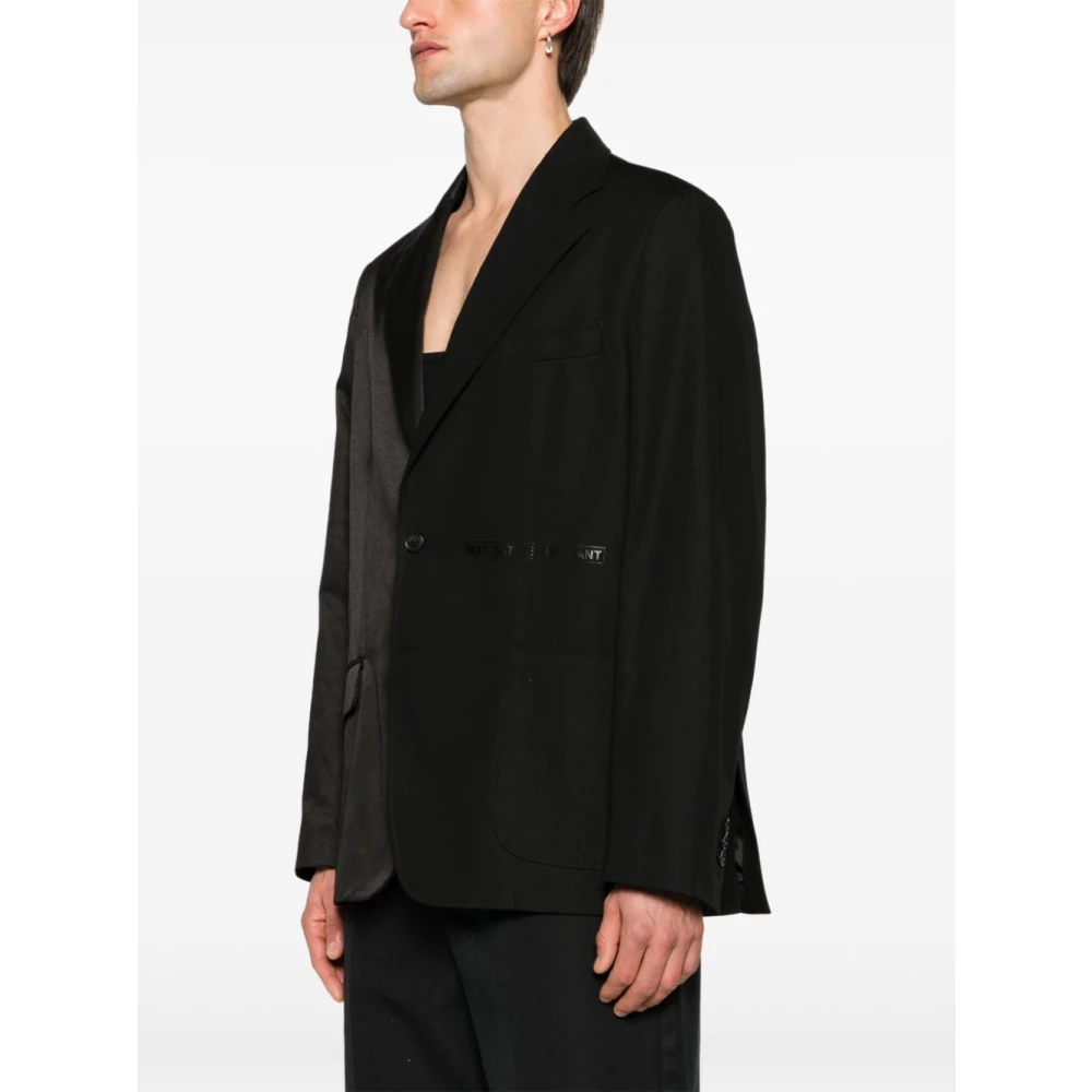MM6 Maison Margiela Geprint Jasje van Katoen Black Heren