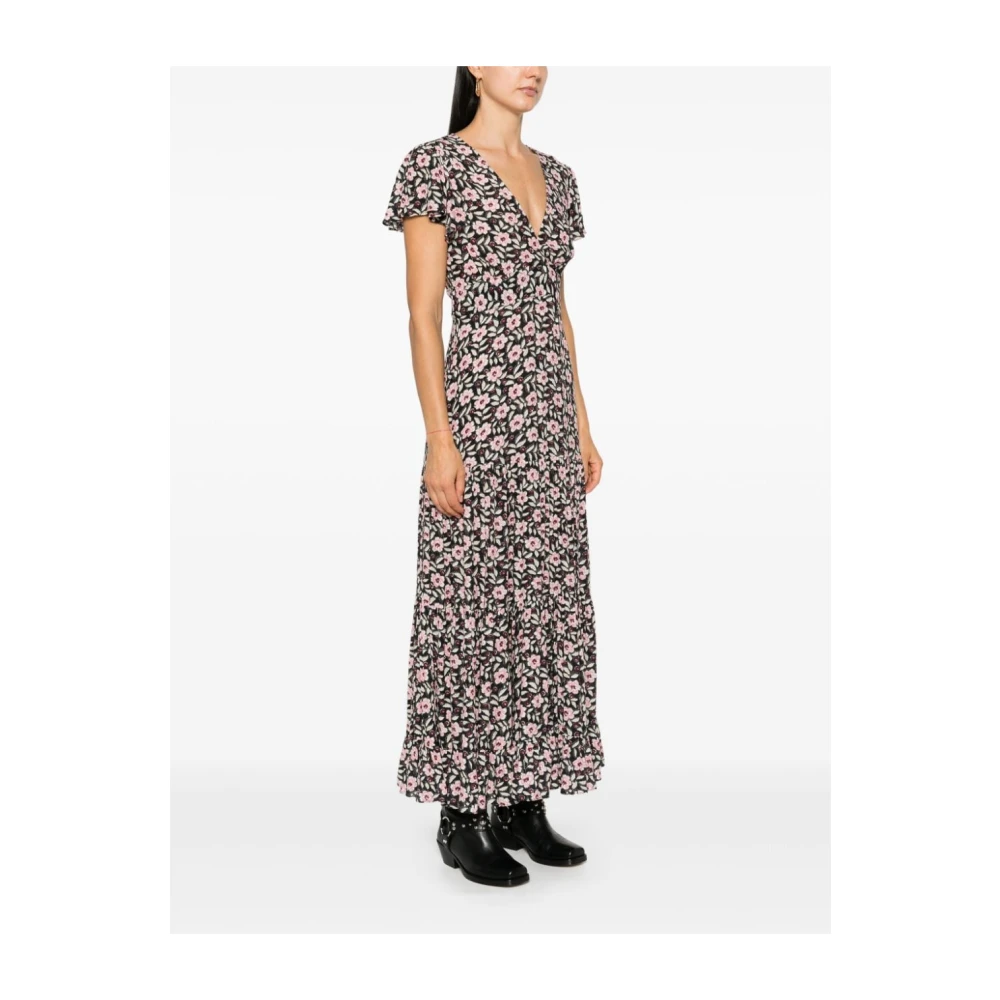 Rixo Bloemenprint Maxi Jurk Multicolor Dames