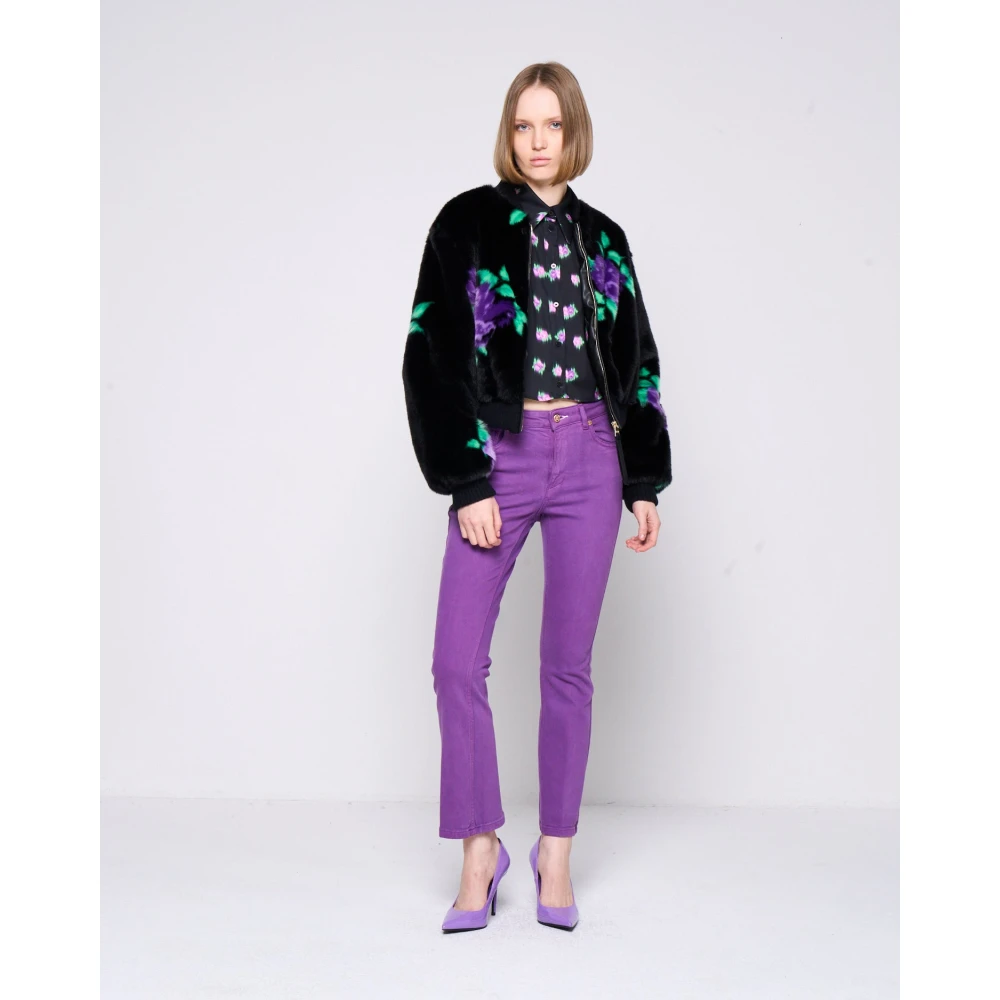 Silvian Heach Gestreepte Crop Shirt Lange Mouwen Black Dames