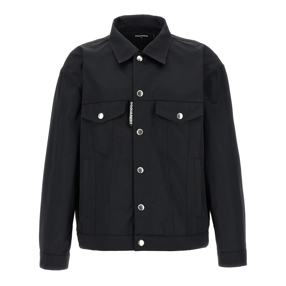 Dsquared2 Black Jackets - Male - Light Jackets - Xl - Jackets