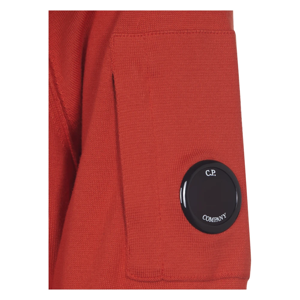 C.P. Company Lens Gebreide Trui in Sea Island Red Heren