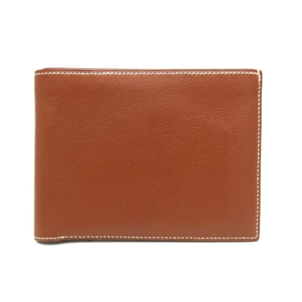 Hermès Vintage Pre-owned Leather wallets Brown Heren