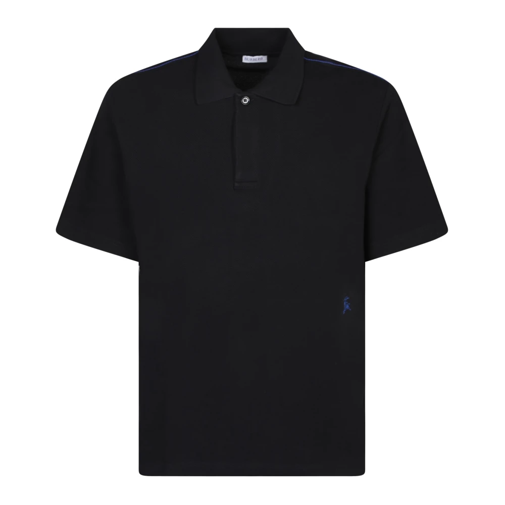 Burberry Contrasterend Logo Polo Shirt Black Heren
