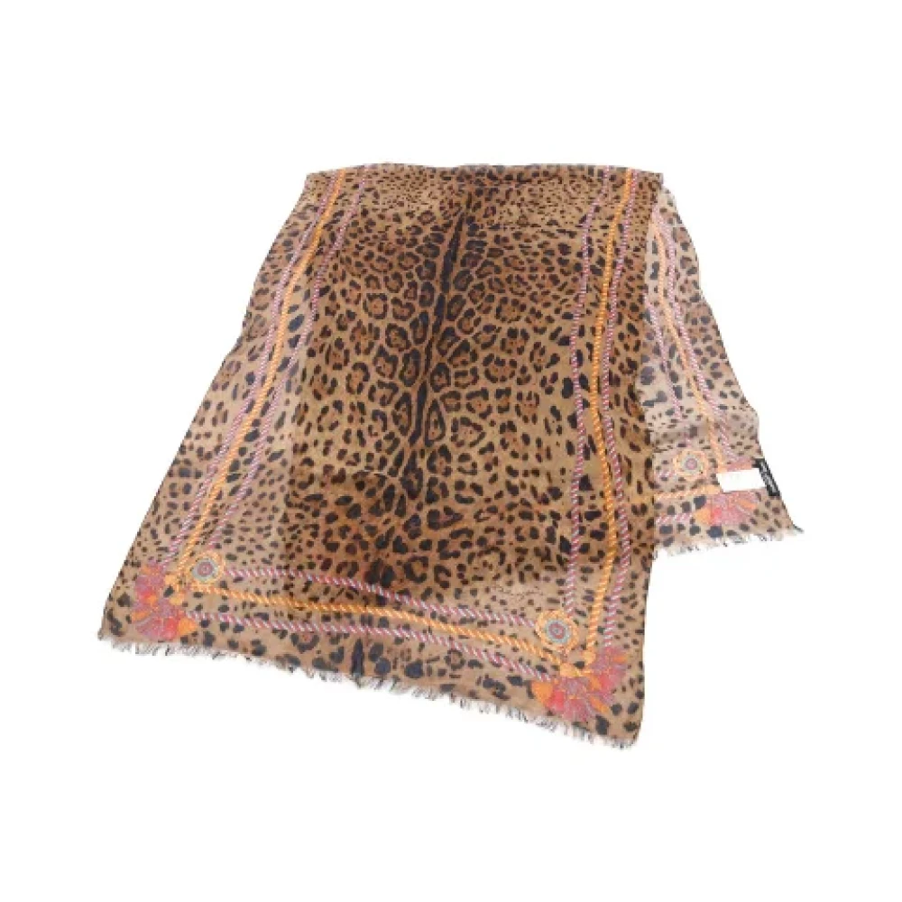 Dolce & Gabbana Pre-owned Silk scarves Brown Dames
